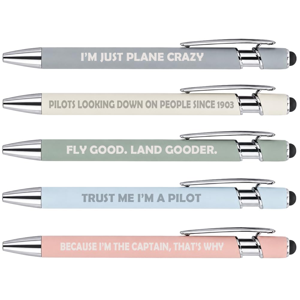 Set of 5 Pens Gift Pilot Aviation Airplane (Set B)