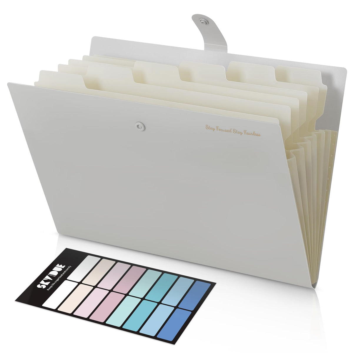 SKYDUE 7-Pocket Expanding File Folder, Accordion Document Organizer