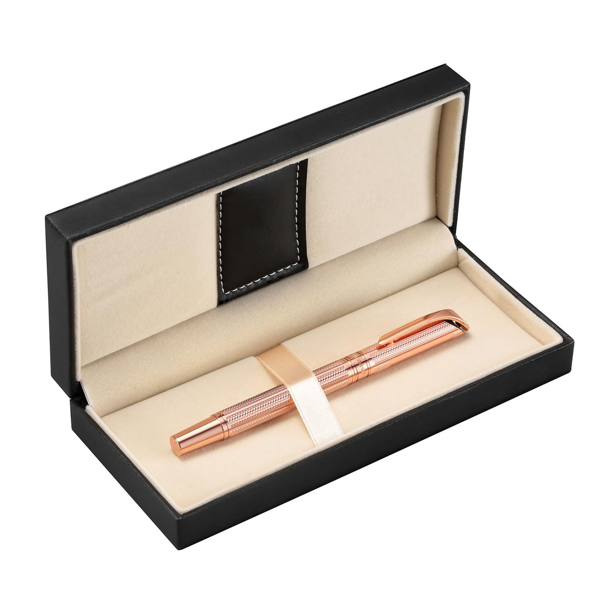 Penneed Rollerball Pen Gift Set for Men Women Executive Home Office Use, with Gift box Refillable 0.7mm Black Ink G5(Dark Gray)