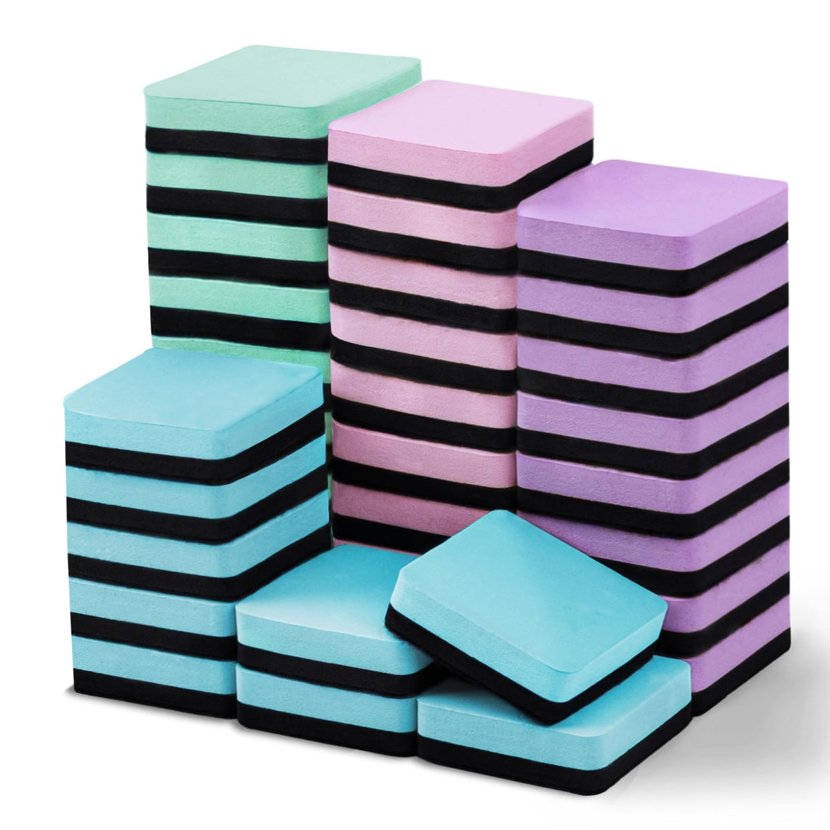 XKDOUS 35 Pack Magnetic Whiteboard Dry Erase Erasers for Classroom, Office