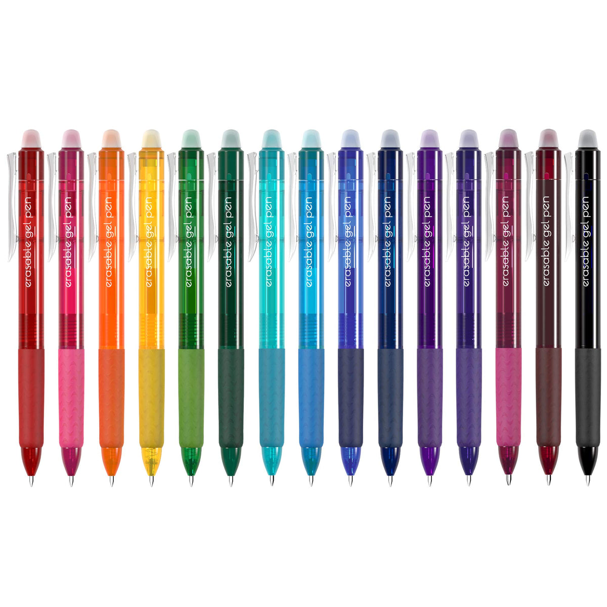 Vanstek 18 Pack Retractable Erasable Gel Pens Clicker, 9 Black & 9 Blue, Fine Point(0.7), Make Mistakes Disappear, Premium Comfort Grip Black & Blue Ink for Writting, Note Taking and Crossword Puzzles