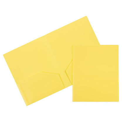 JAM PAPER Heavy Duty Plastic 2 Pocket Extra Tough School Folders - Assorted Primary Colors - 6/Pack