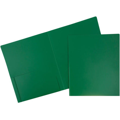 JAM PAPER Heavy Duty Plastic 2 Pocket Extra Tough School Folders - Assorted Primary Colors - 6/Pack