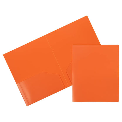 JAM PAPER Heavy Duty Plastic 2 Pocket Extra Tough School Folders - Assorted Primary Colors - 6/Pack