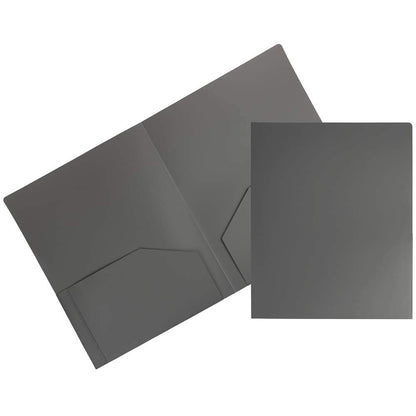 JAM PAPER Heavy Duty Plastic 2 Pocket Extra Tough School Folders - Assorted Primary Colors - 6/Pack