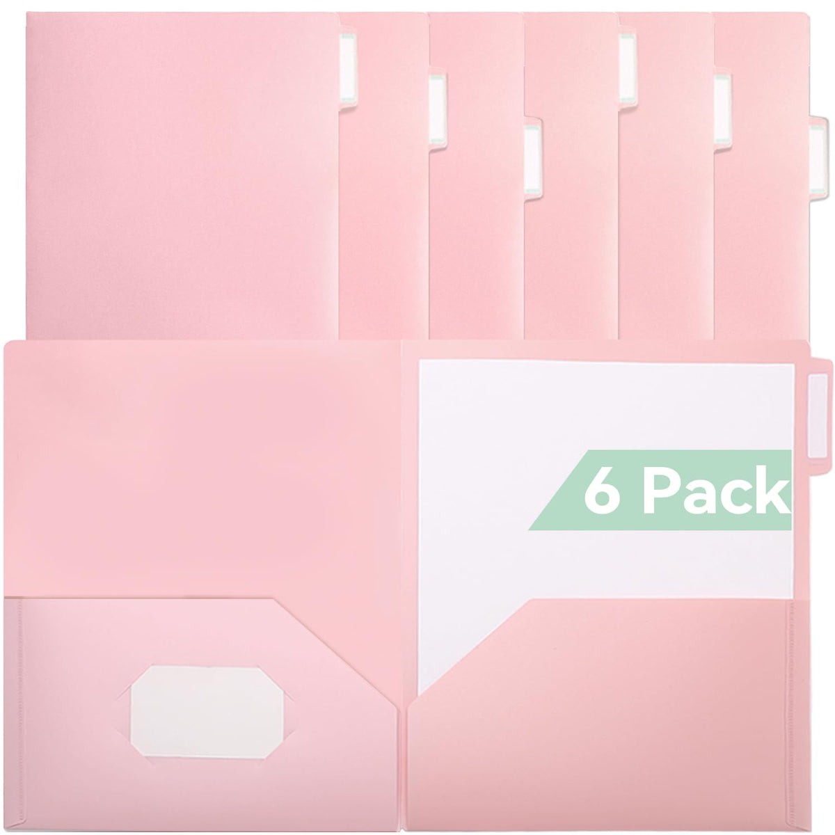 SortRax Plastic Folders with Pockets, School Folders with Side Tabs, Pastel