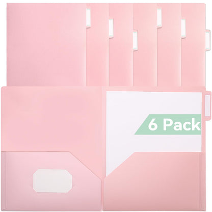 SortRax Plastic Folders with Pockets, School Folders with Side Tabs, Pastel