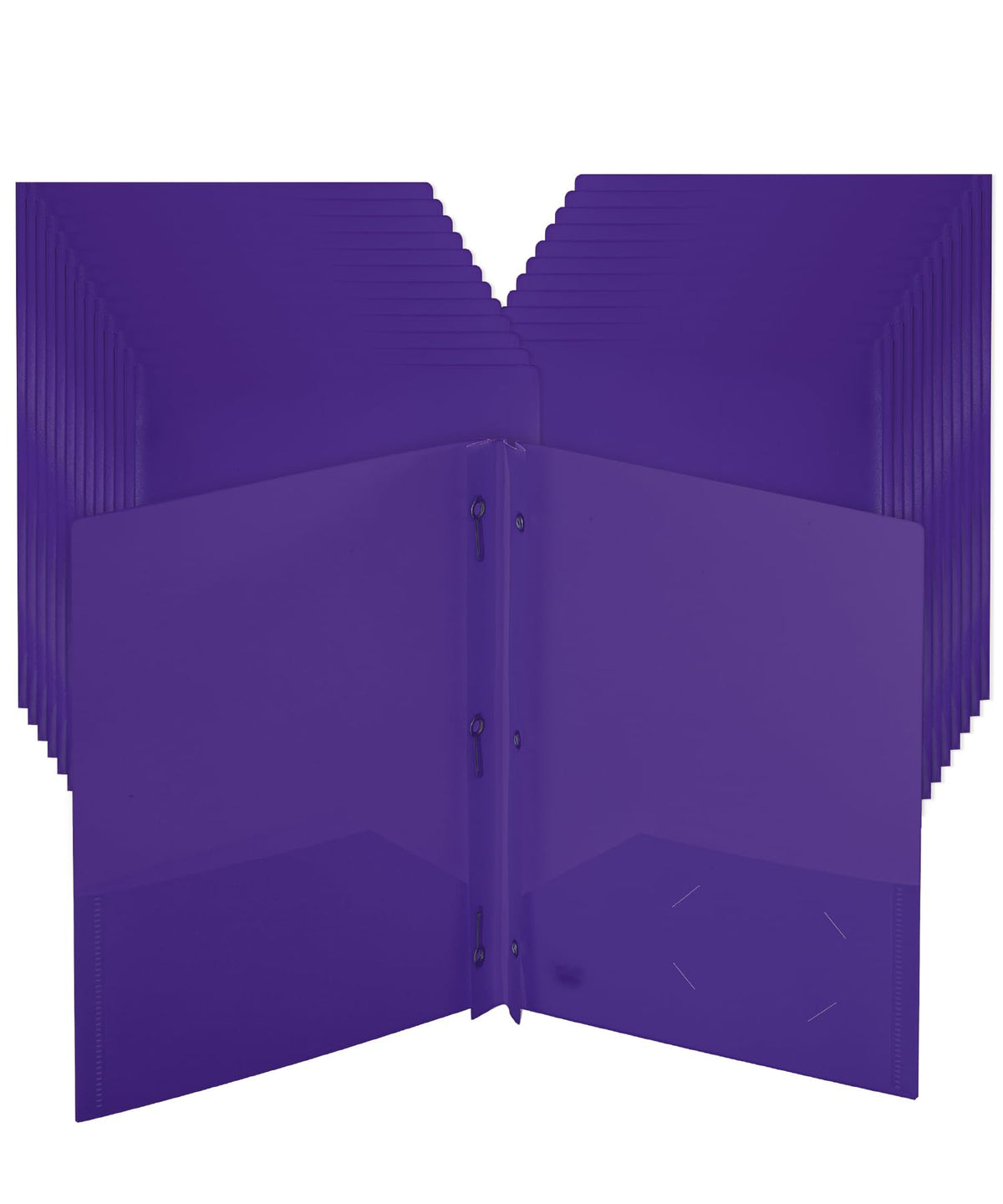 Mr. Pen- Plastic Folders with Pockets and Prongs, 5 Pack, Letter Size