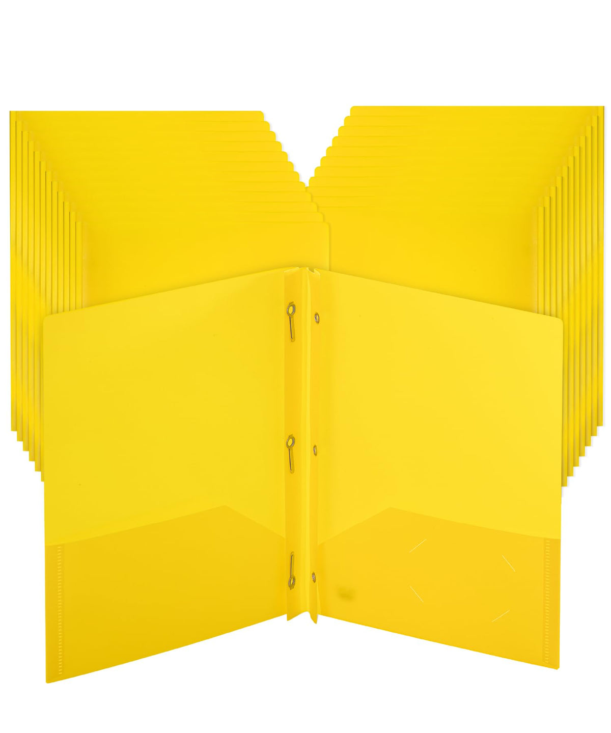 Mr. Pen- Plastic Folders with Pockets and Prongs, 5 Pack, Letter Size