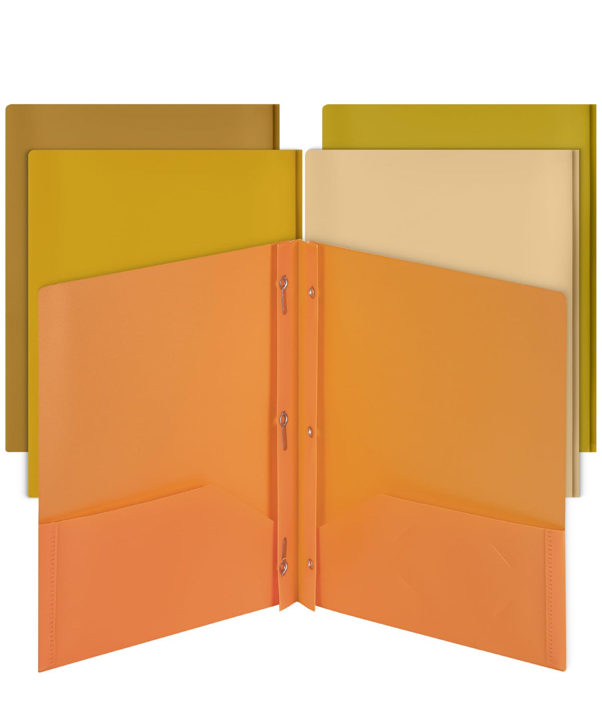 Mr. Pen- Plastic Folders with Pockets and Prongs, 5 Pack, Letter Size