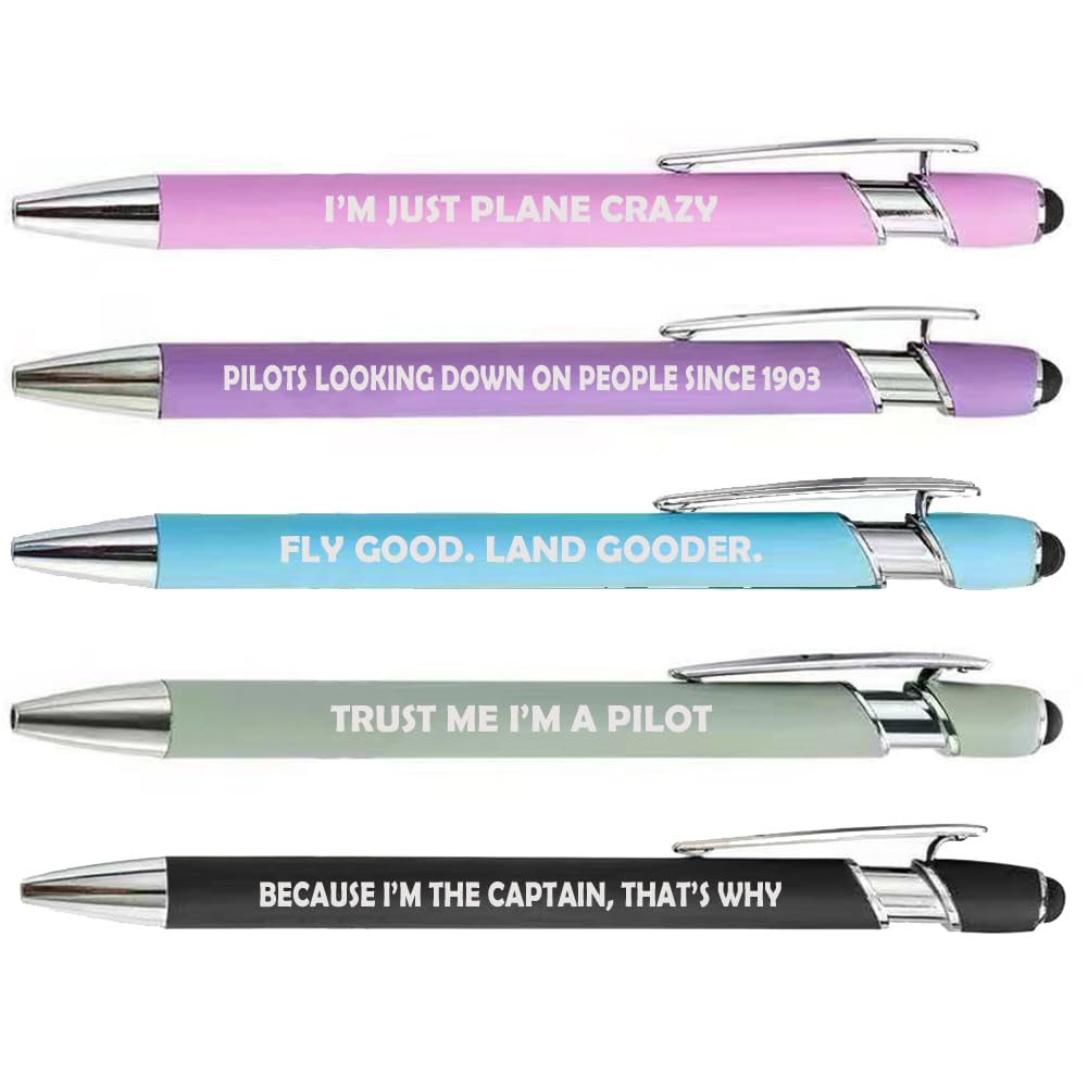 Set of 5 Pens Gift Pilot Aviation Airplane (Set B)