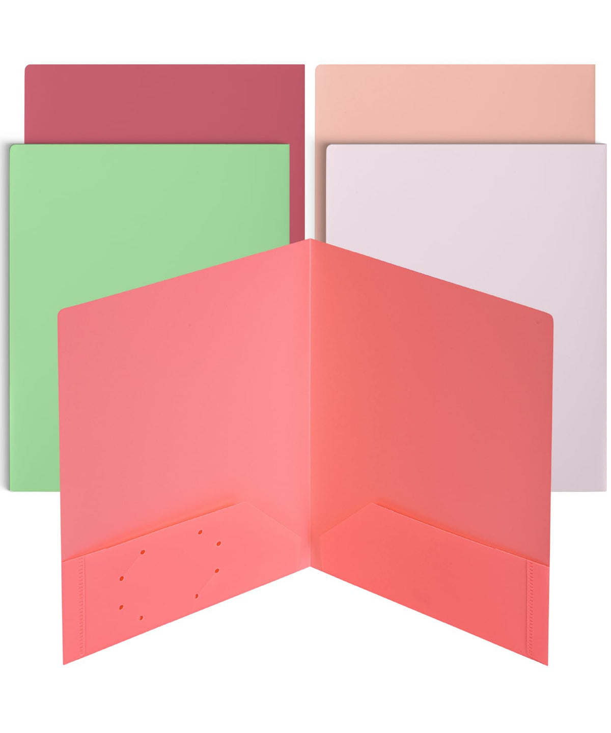 Mr. Pen- Plastic Folders with Pockets, 5 pcs | Aesthetic File Folder with Business Card Slot, 2-Pocket Folder, Back to School, Office, Filing Supplies
