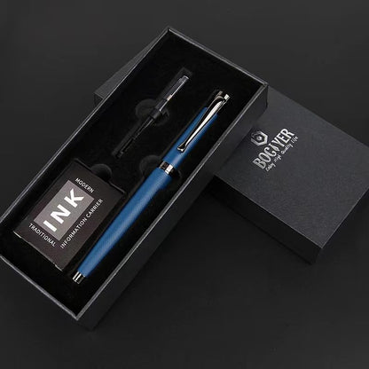 Luxury Fountain Pen Set,Ink Pen for Smooth Writing,Medium Nib,Includes 10 Ink Cartridges&Ink Converter,Best Pen Gift Case for Men & Women,fancy,Journaling,Executive Office pen-Black
