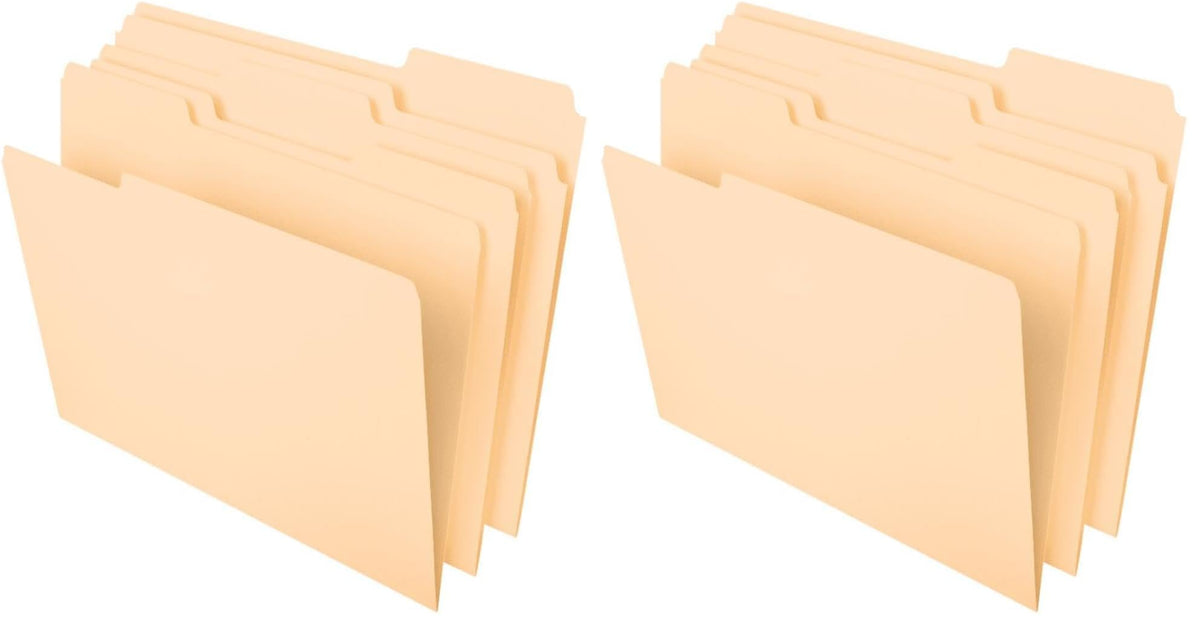 Pendaflex File Folders, 100 Pack, Durable Manila Folders, Letter Size (8.5" x 11"), 3 Top Tabs for Easy Labeling, Everyday Filing Essential for Offices, Classrooms & Home Document Organization