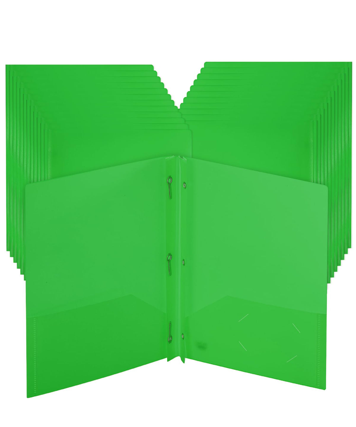 Mr. Pen- Plastic Folders with Pockets and Prongs, 5 Pack, Letter Size