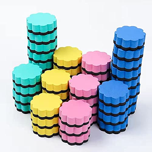 Dry Erase Erasers, 36 Pack Magnetic Whiteboard Eraser Chalkboard Eraser Dry Eraser for Classroom Office and home (Blue)