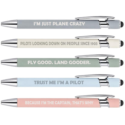 Set of 5 Pens Gift Pilot Aviation Airplane (Set B)