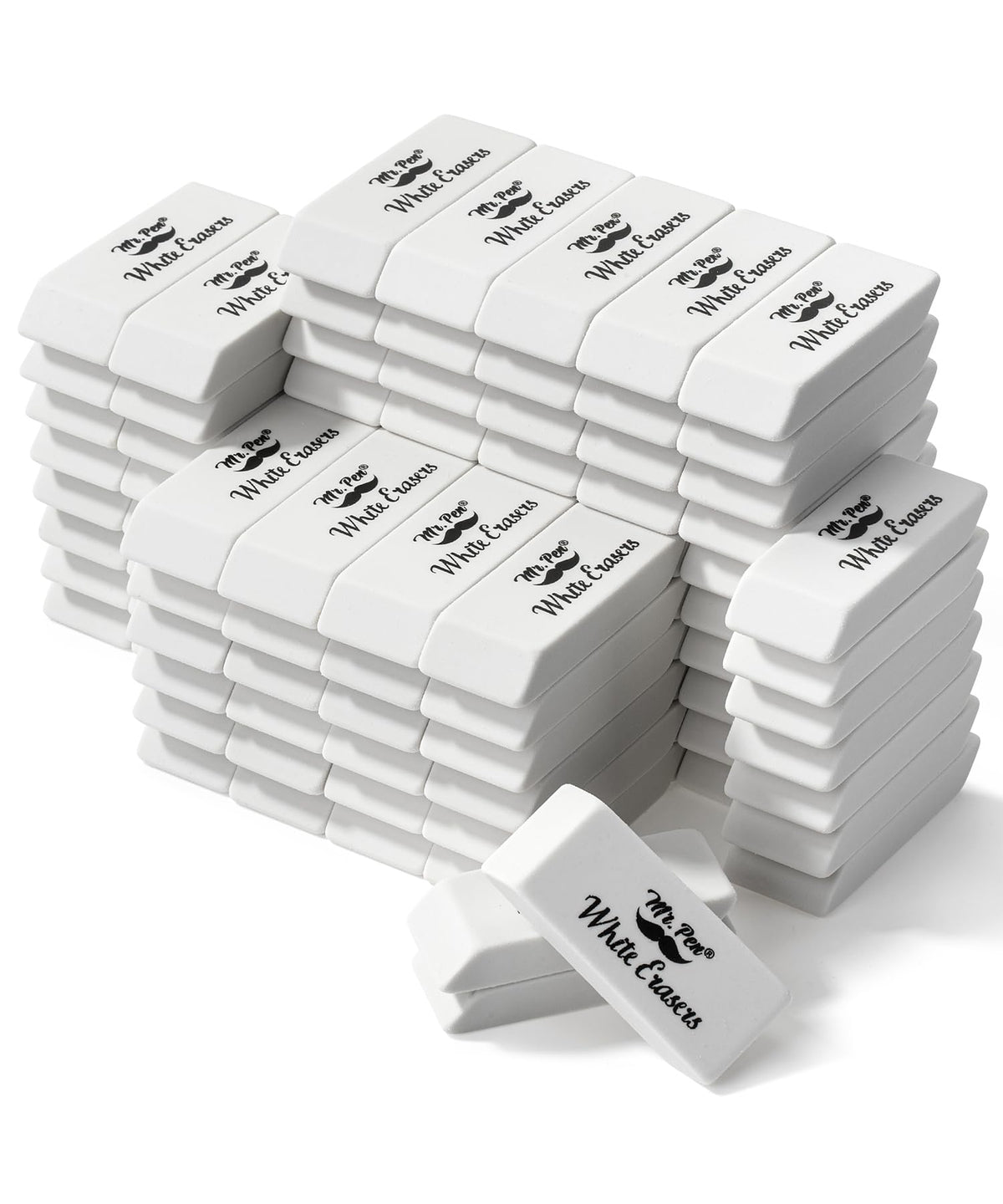 Mr. Pen- White Pencil Erasers Bulk, 72 Pack