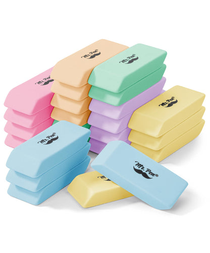 Mr. Pen- White Pencil Erasers Bulk, 72 Pack