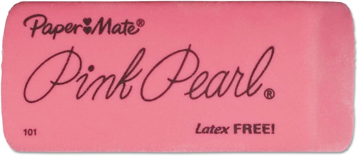 Paper Mate Pink Pearl Erasers, Large, 3 Count