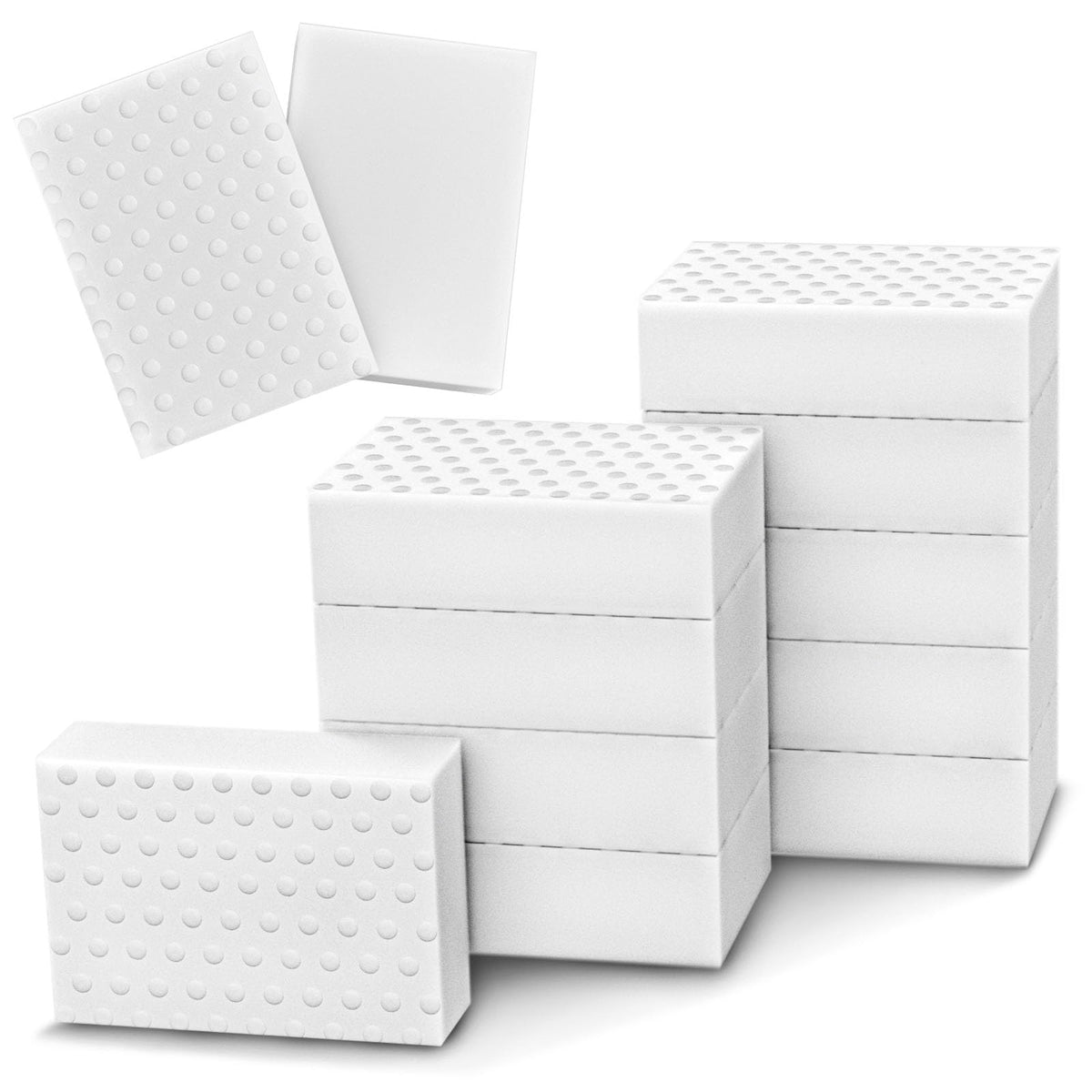 100 Pack Magic Sponge Eraser Extra Thick and Long Lasting Melamine Cleaning Sponges in Bulk - Multi Surface Power Scrubber Foam Cleaning Pads - Bathtub, Floor, Baseboard, Bathroom, Wall Cleaner