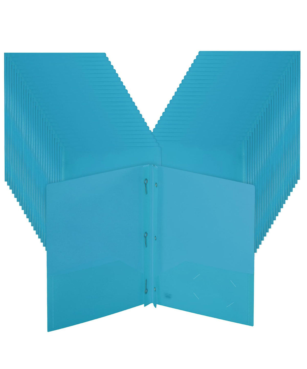 Mr. Pen- Plastic Folders with Pockets and Prongs, 5 Pack, Letter Size