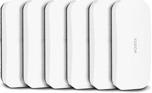 VUSIGN Dry Erase Eraser, Magnetic White Board Eraser- 6 Pack, White