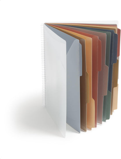 Smead Poly Project Organizer, 6 Tabs, 12 Pockets, Letter Size, Pastel (89208) (Pack of 1)