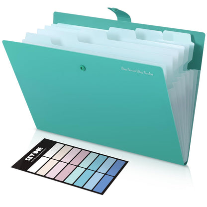 SKYDUE 7-Pocket Expanding File Folder, Accordion Document Organizer