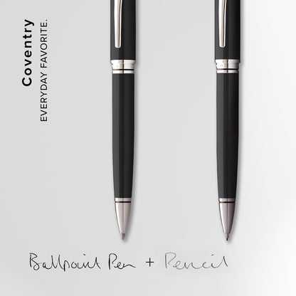 Cross Coventry Black Lacquer Pen & Pencil Gift Set