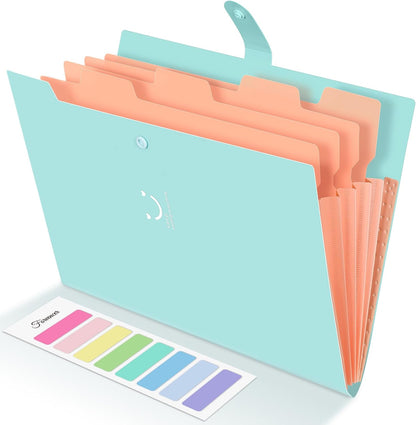Forvencer Accordion File Organizer, 5 Pocket Expanding File Folder, Letter