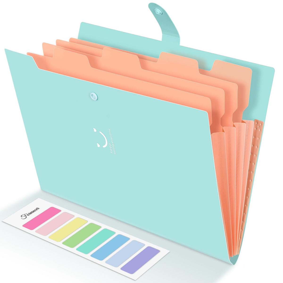 Forvencer Accordion File Organizer, 5 Pocket Expanding File Folder, Letter