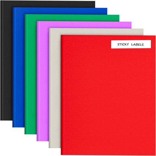 2 Pocket Folders, 6 Pack Folders with Pockets,Aesthetic Color with 10 Label