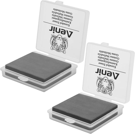Aenir kneaded erasers for Artists, Soft Kneadable Eraser for Drawing 2 Pack