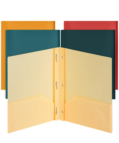 Mr. Pen- Plastic Folders with Pockets and Prongs, 5 Pack, Letter Size