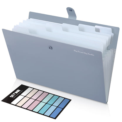 SKYDUE 7-Pocket Expanding File Folder, Accordion Document Organizer