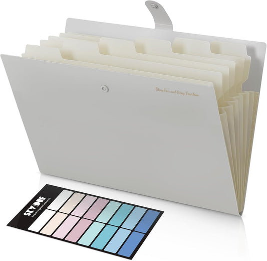 SKYDUE 7-Pocket Expanding File Folder, Accordion Document Organizer