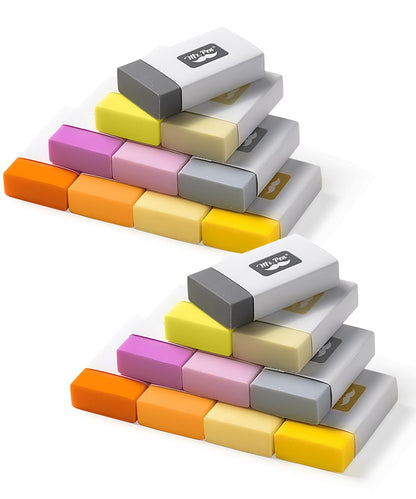 Mr. Pen- White Pencil Eraser, 8 Pack | Large Latex Free Block Erasers for School, Office, Art Sketching, Homework, Exams, Clean Smudge-Free Correction