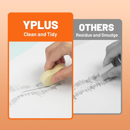 YPLUS Erasers for Kids, Hipolymer Pencil Erasers for School Supplies, 6 Pcs