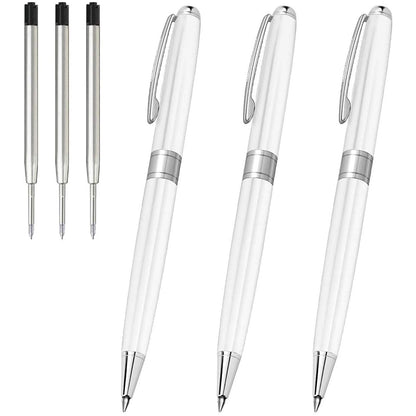 Cambond Ballpoint Pens Black Ink - 1.0 mm Metal Twist Gold Pens Bulk