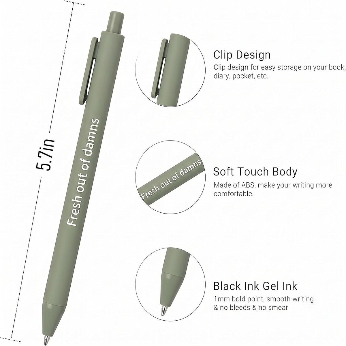 10Pcs Funny Pens Set, Novelty Office Supplies for for Adults