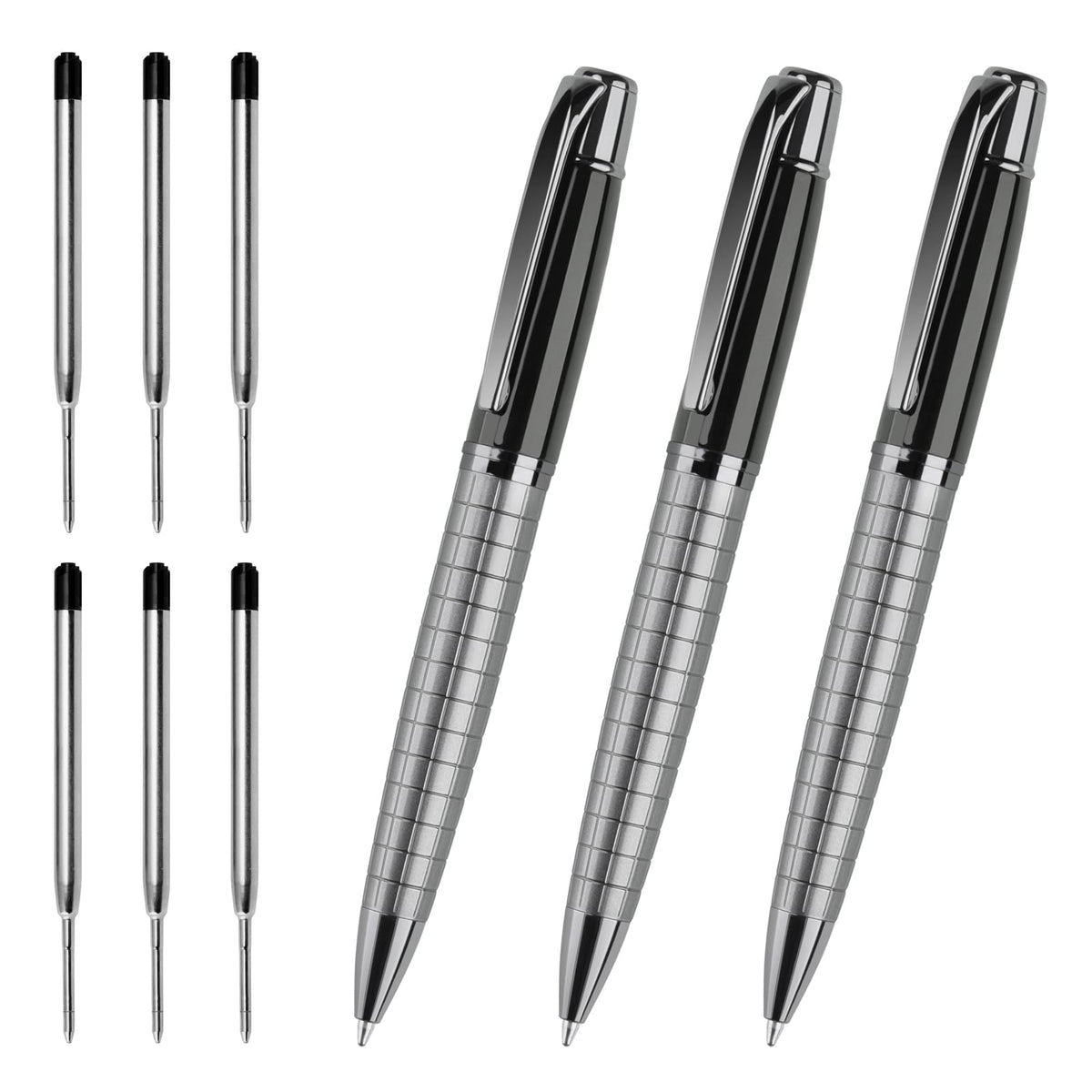 Cambond Ballpoint Pens Black Ink - 1.0 mm Metal Twist Gold Pens Bulk