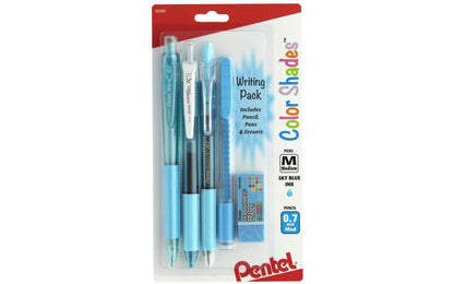 Pentel Color Shades Writing Pack - Includes; Pencil, Pens, and Erasers- Pastel Violet (BLBKALZBPV)