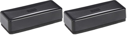 Amazon Basics Dry-Erase Whiteboard Erasers with Soft Pile, for School, Office, Home, and Classroom, Black, 4-Pack