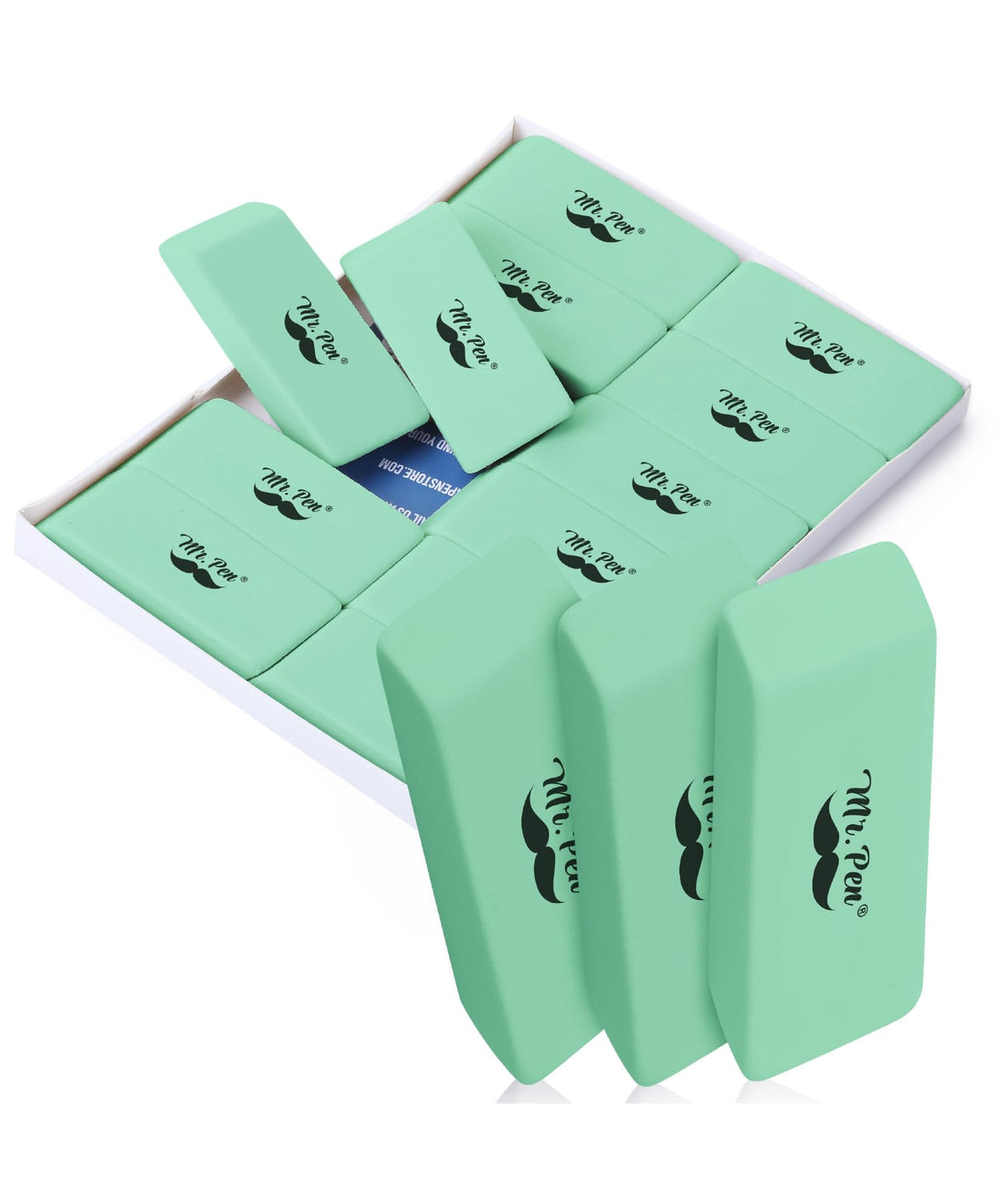 Mr. Pen- White Pencil Erasers Bulk, 72 Pack