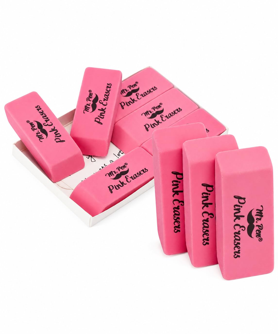 Mr. Pen- White Pencil Erasers Bulk, 72 Pack