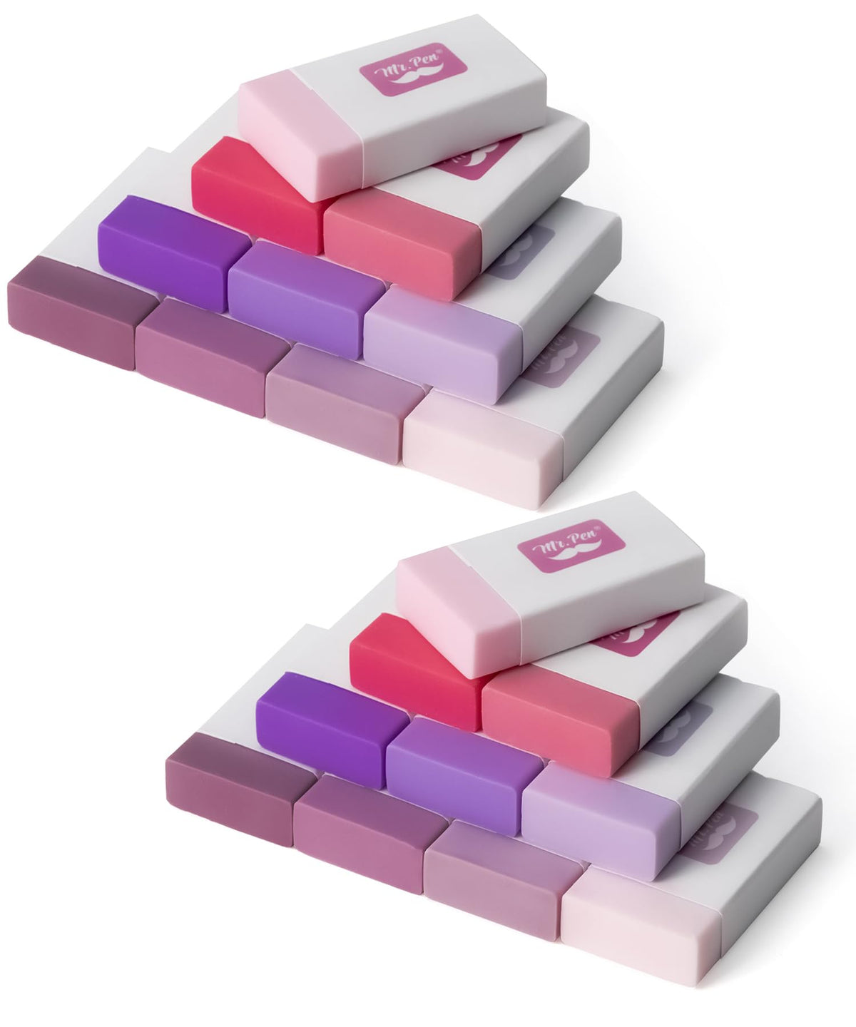 Mr. Pen- White Pencil Eraser, 8 Pack | Large Latex Free Block Erasers for School, Office, Art Sketching, Homework, Exams, Clean Smudge-Free Correction
