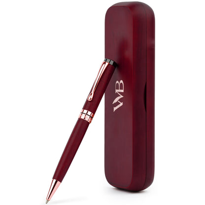 Wordsworth & Black Luxury Refillable Bamboo Wood Ballpoint Pen for Writing