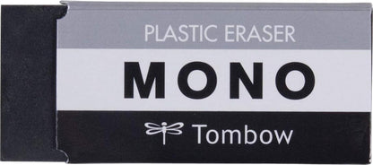 Tombow 57329 MONO Black Eraser, Medium. Cleanly Removes Marks Without Damaging Paper