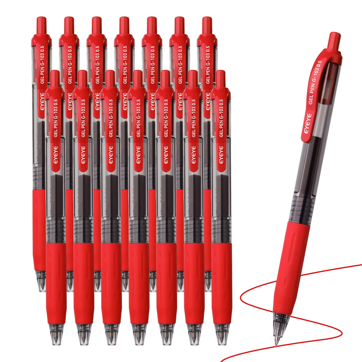 EYEYE G-103 Gel Pen 0.7mm, 5 Black 5 Blue, Medium Point Pens